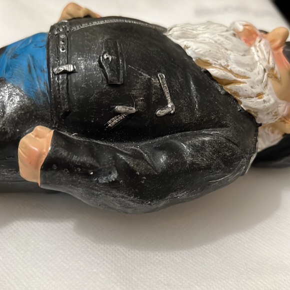 Vintage HARLEY DAVIDSON Biker Gnome  Motorcycle Leather Man Cave Decor - Picture 11 of 16